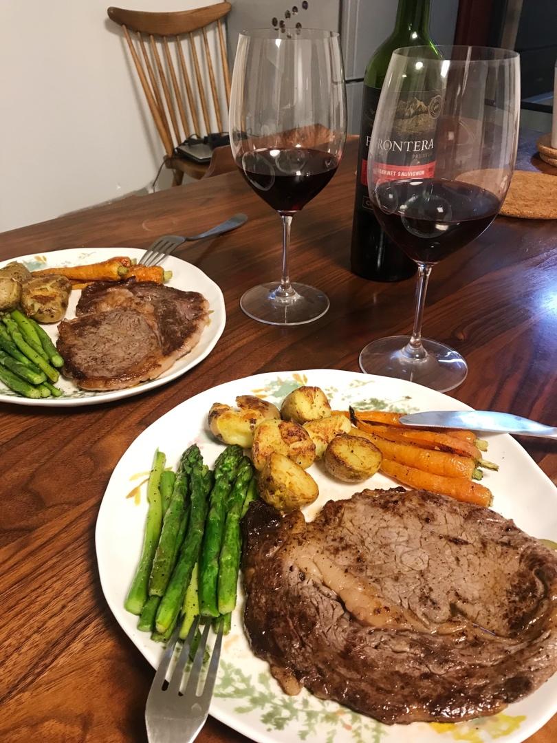 烤肉眼牛排【外焦里嫩】