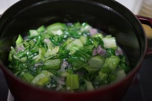 铸铁锅咸肉菜饭的做法 步骤6