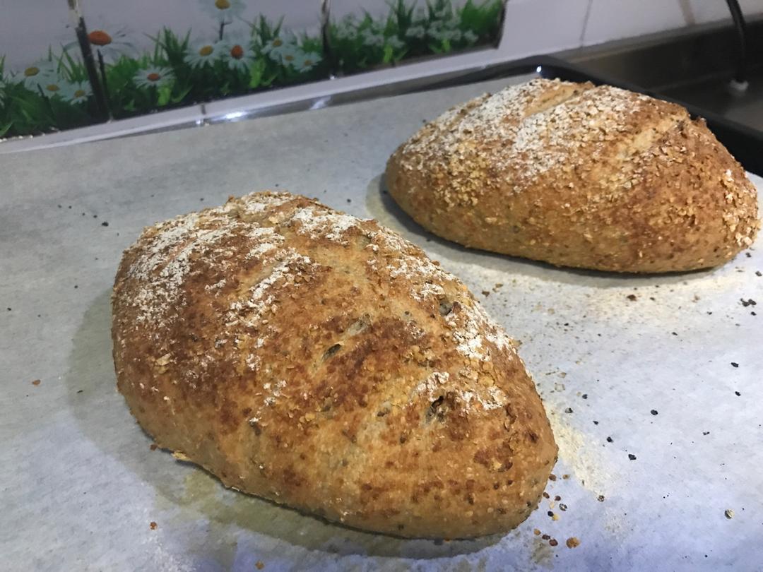 全麦蔓越莓软式欧包（免揉）