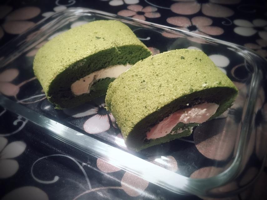 抹茶蜜豆蛋糕卷