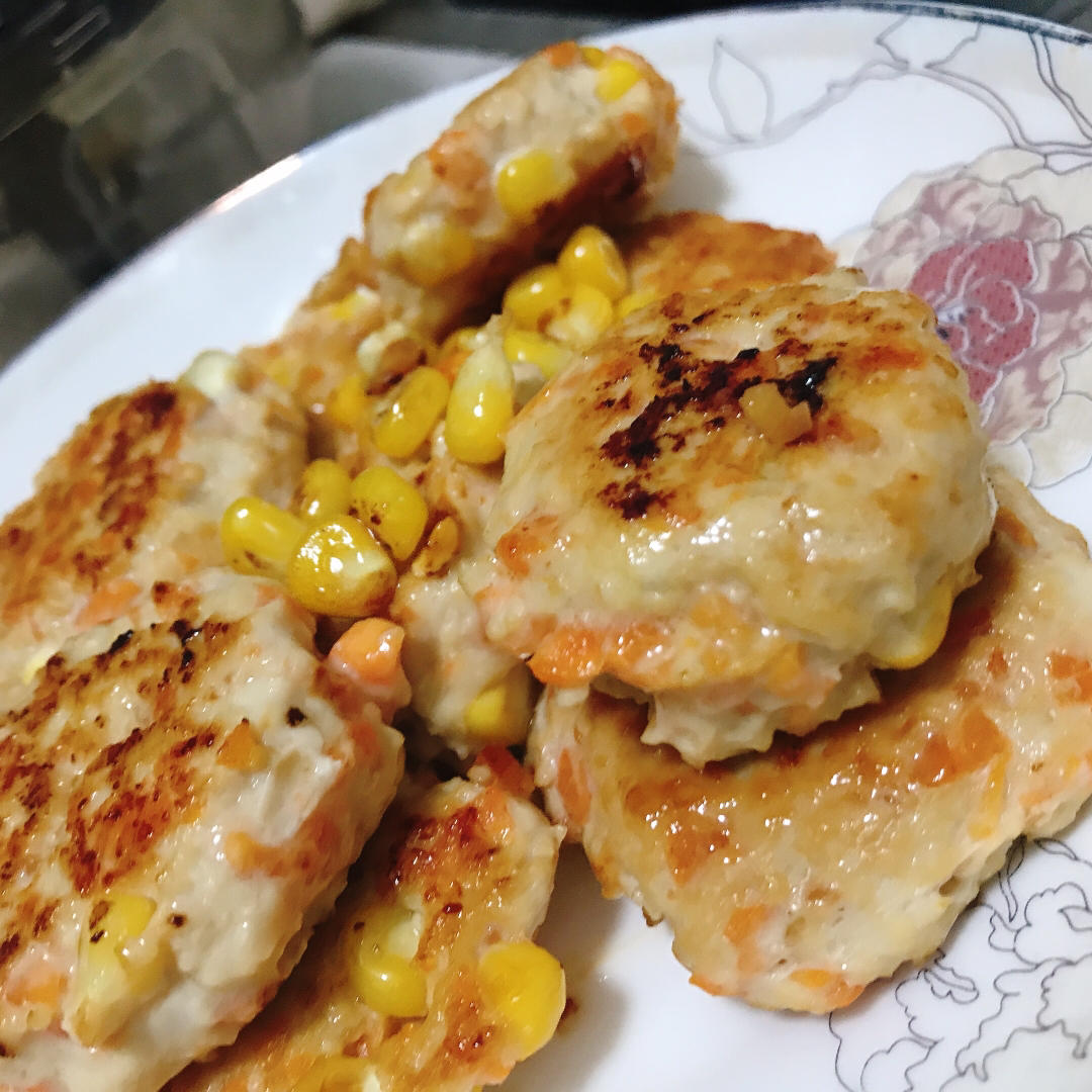 低脂低卡减脂餐❗鲜香味美的时蔬鸡肉饼～
