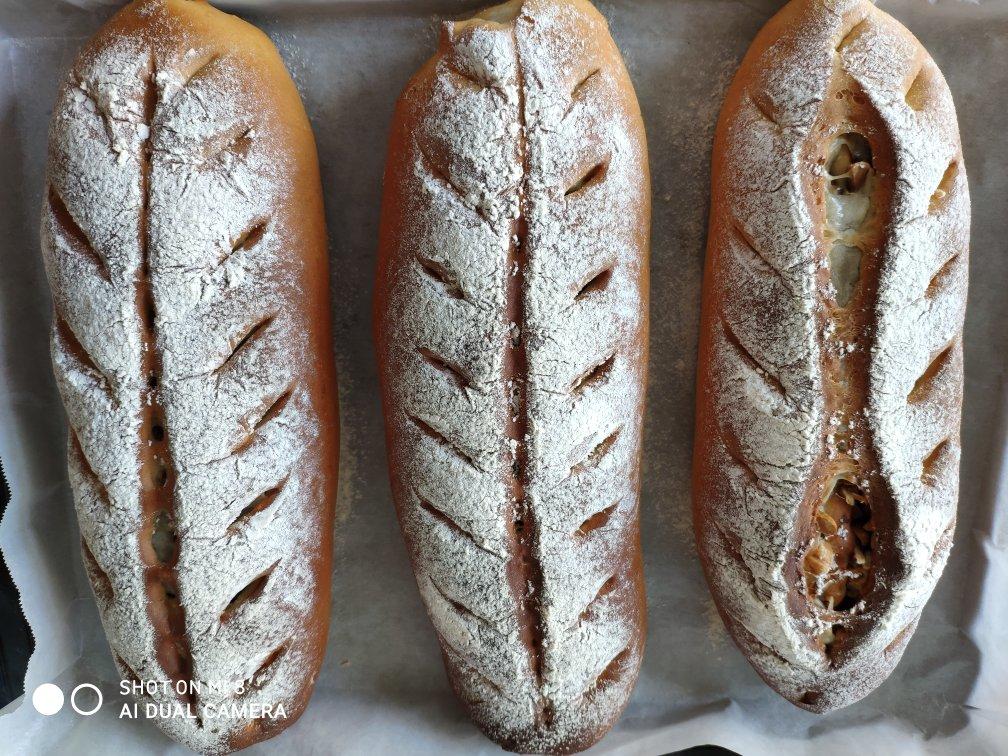 麻薯核桃夹心软欧包