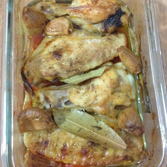 香蒜蕃茄烤鸡腿