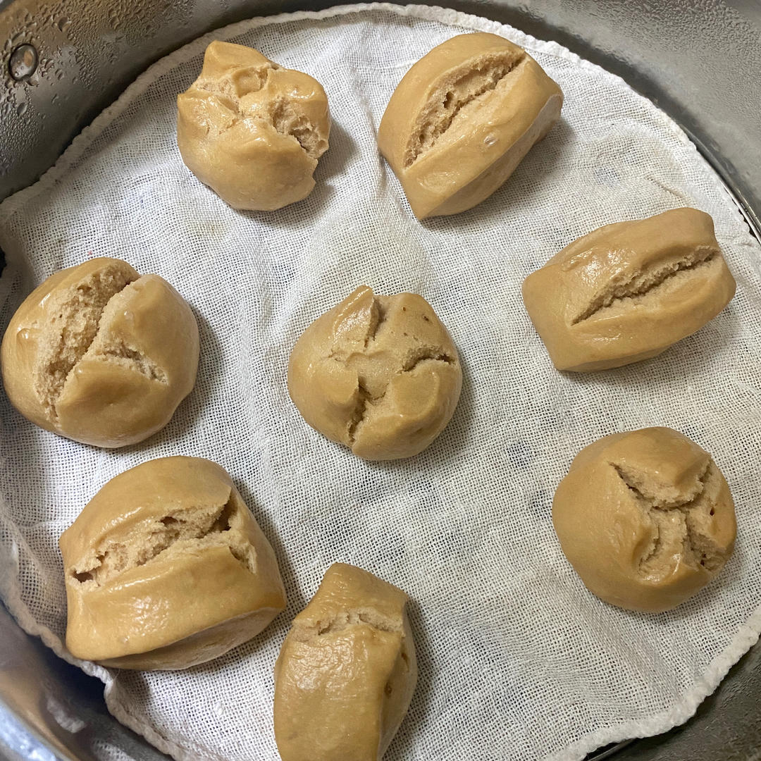 奶香红糖馒头 自发粉版 手残党也能做
