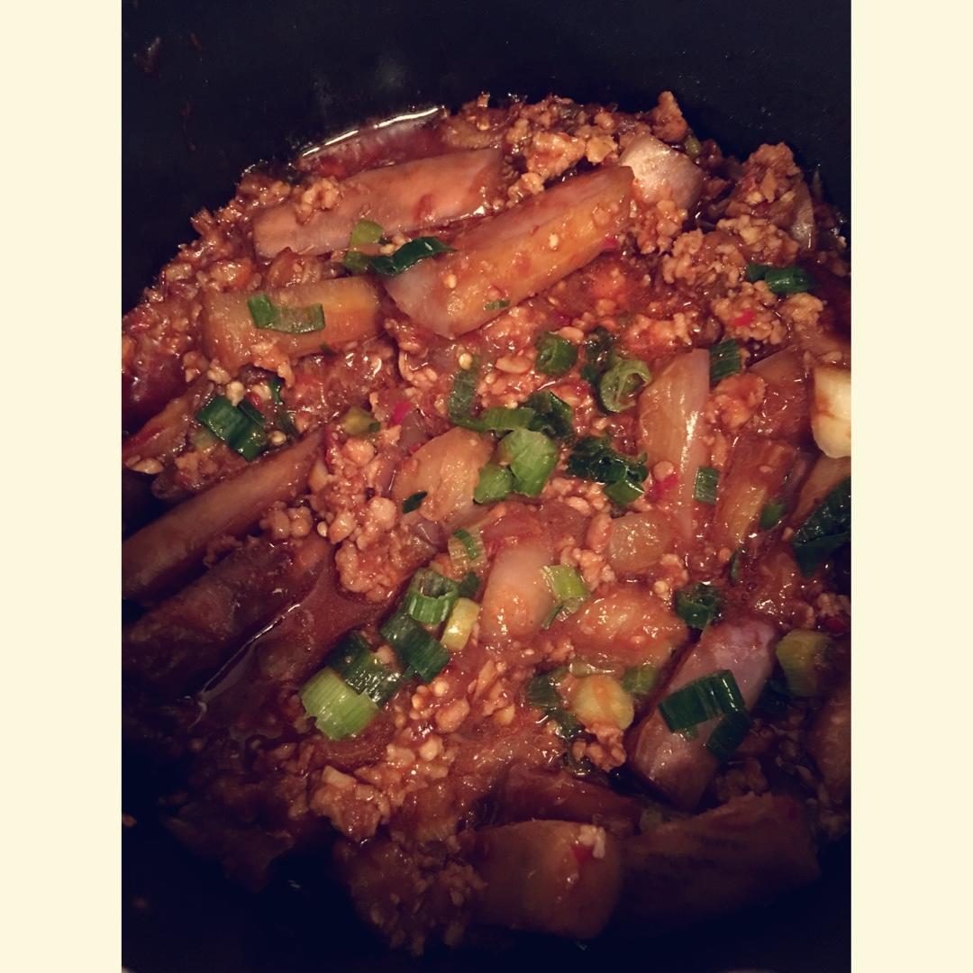 红烧肉沫茄子