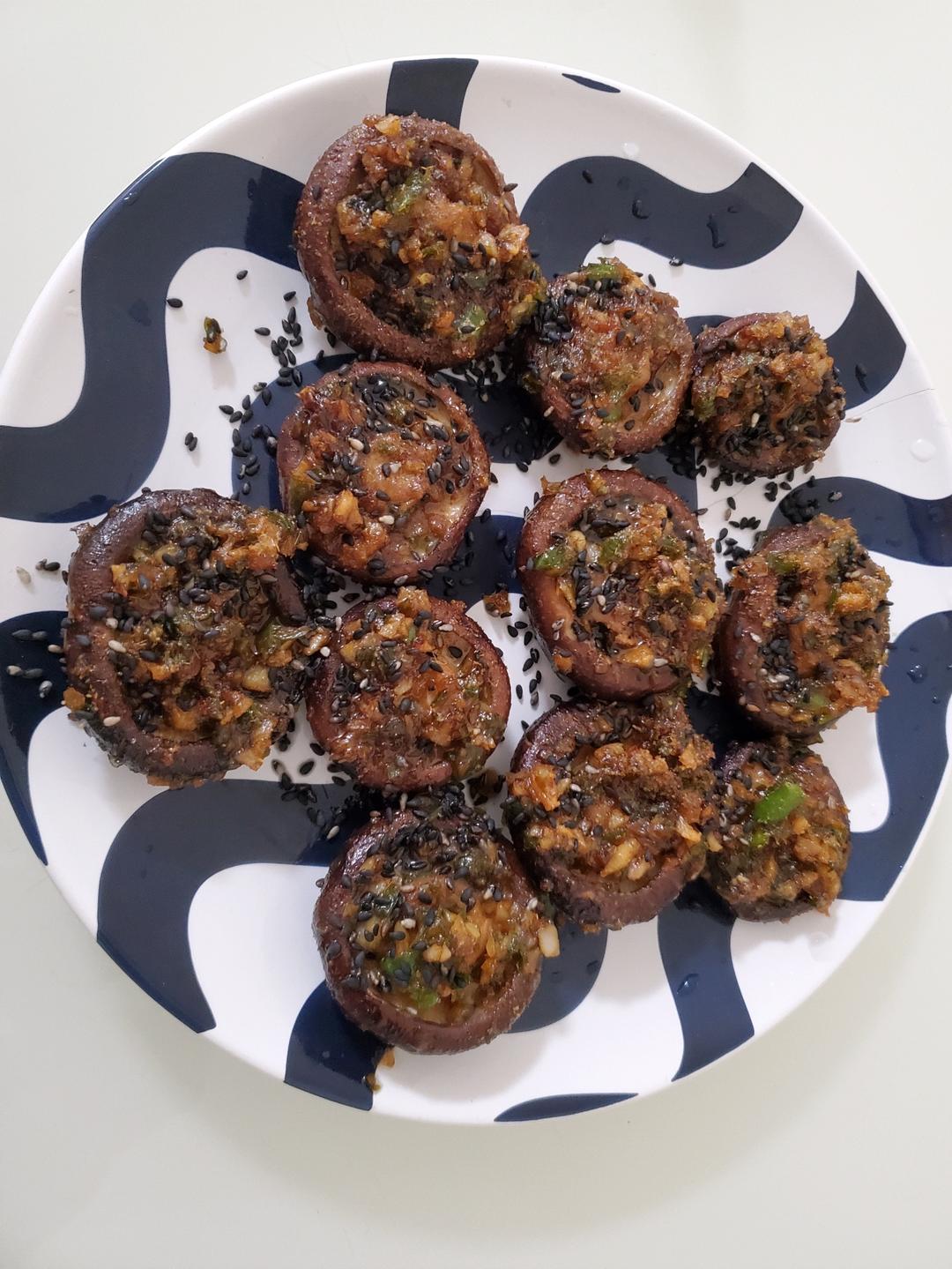 蒜蓉孜然烤香菇