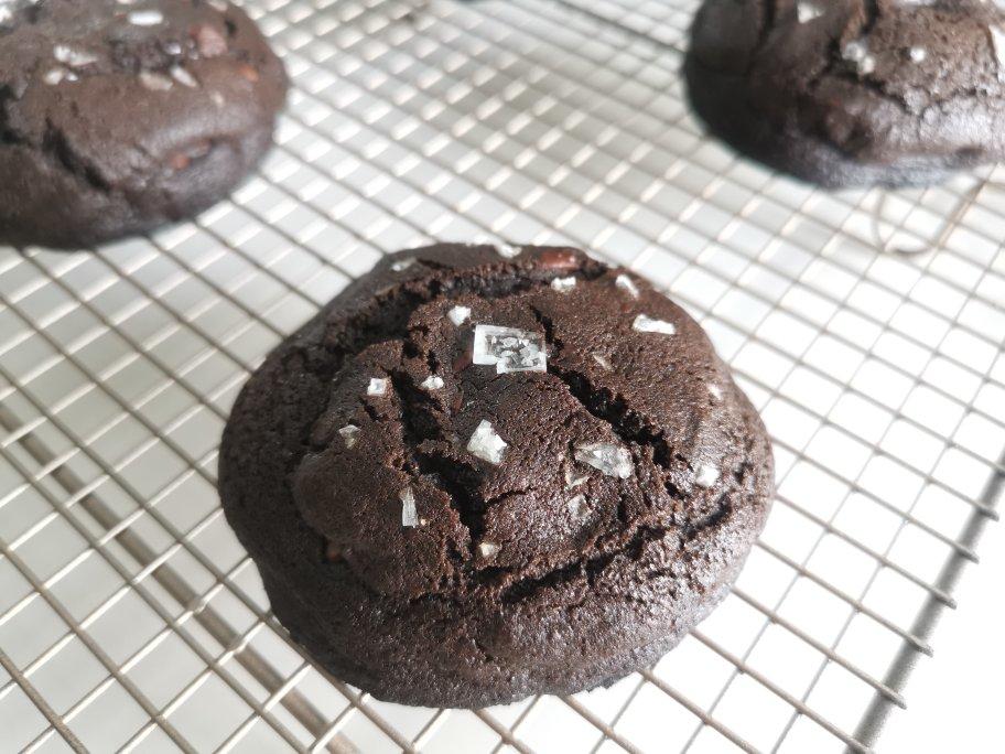 圣诞饼干|煤球拉丝软曲奇（双倍巧克力麻薯馅）