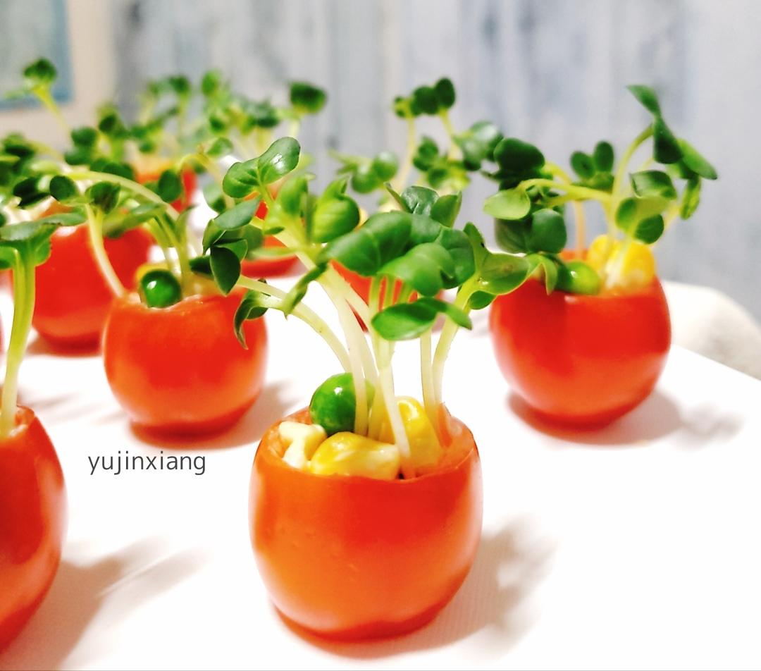 🌸圣女果沙拉盅－把春天吃到嘴里！一口一个健康🌸的做法 步骤7