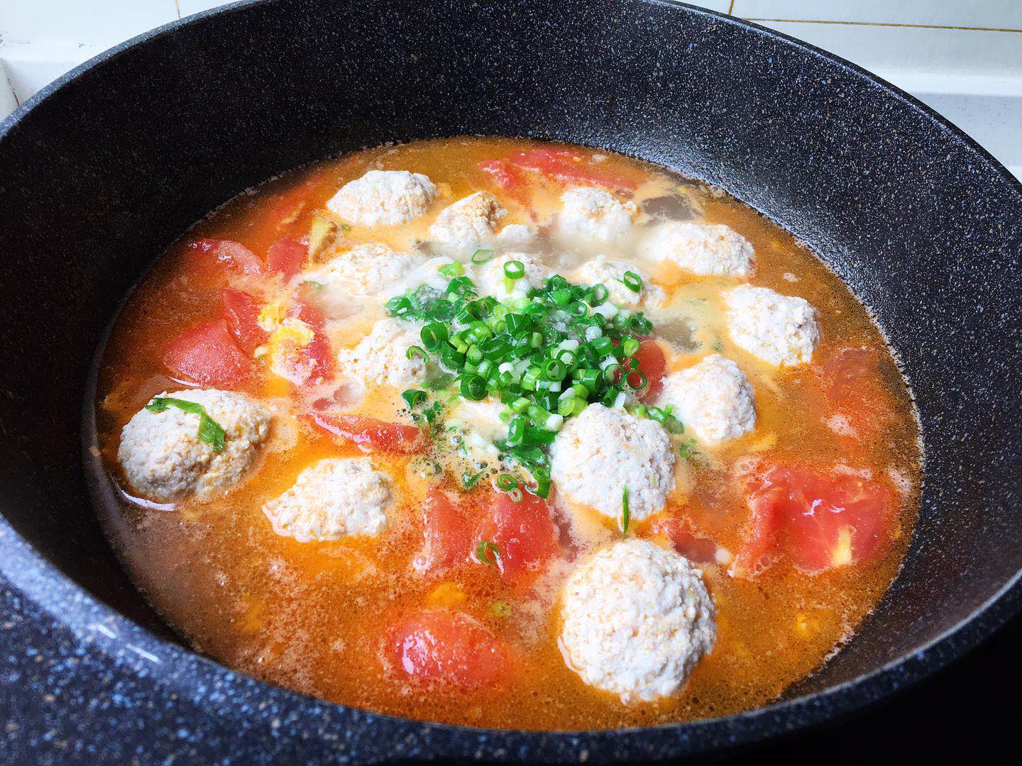 豆腐丸子番茄汤