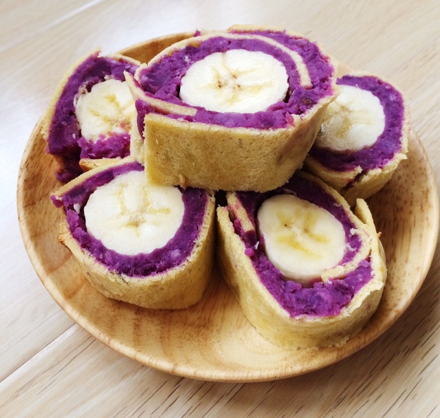 香蕉紫薯卷