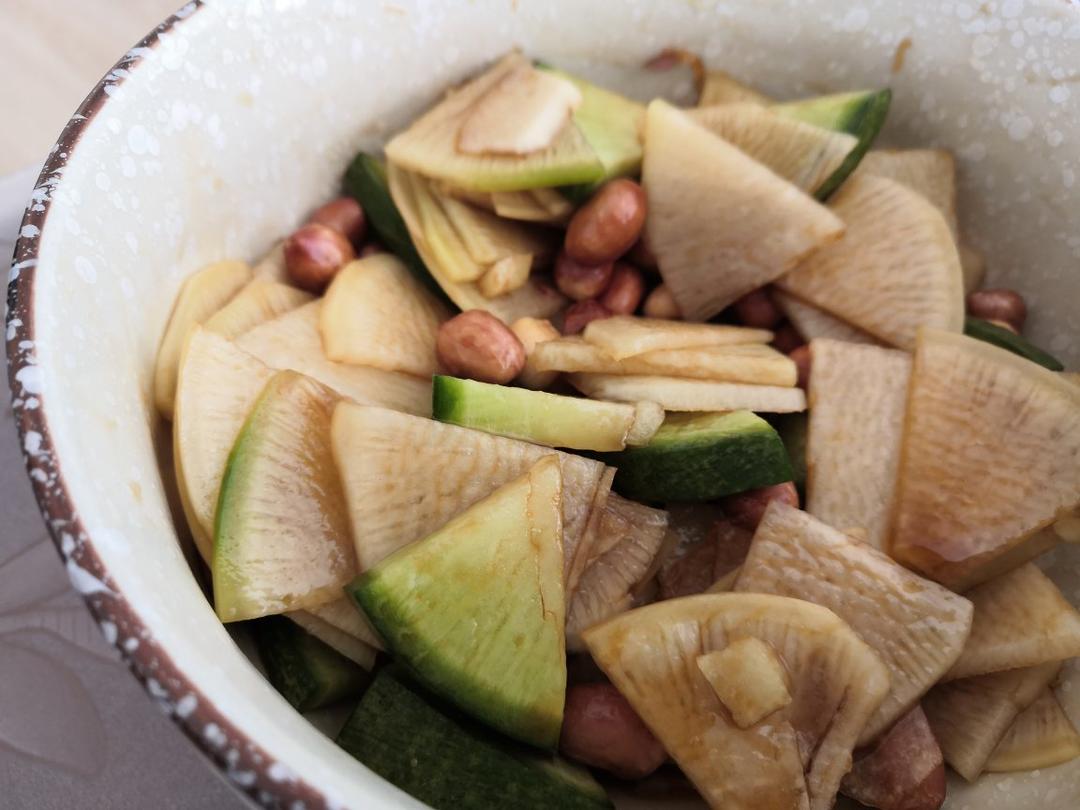 10分钟搞定超简单凉拌菜‼️花生米拌萝卜（悠伴）