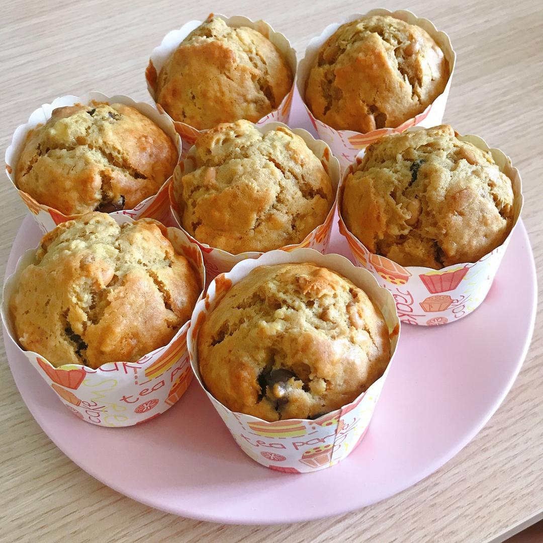 香蕉核桃巧克力马芬