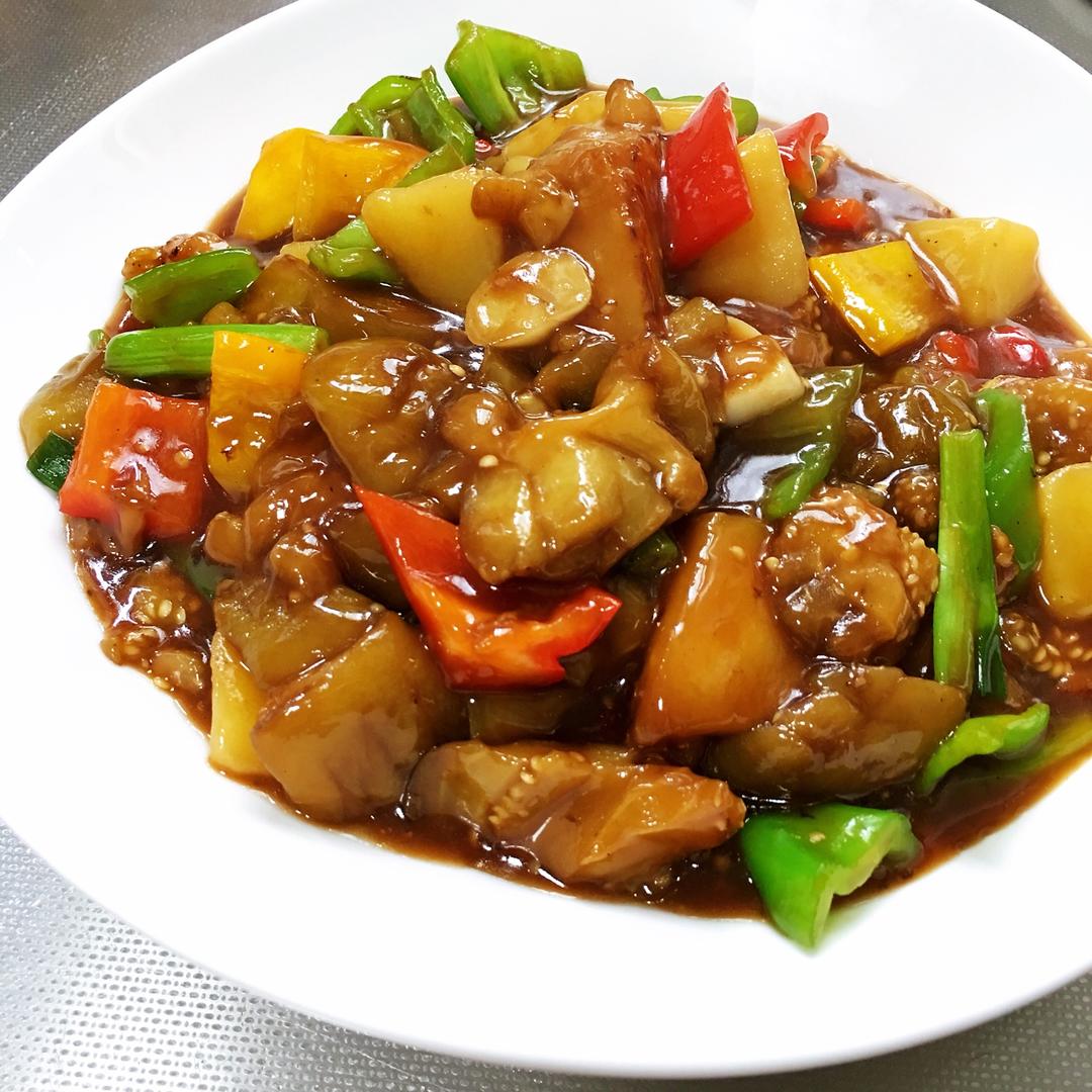 琴瑟-3做的地三鲜(少油版)