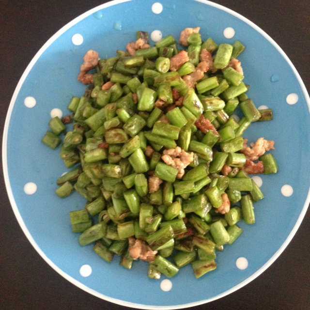 肉沫豆角下饭菜