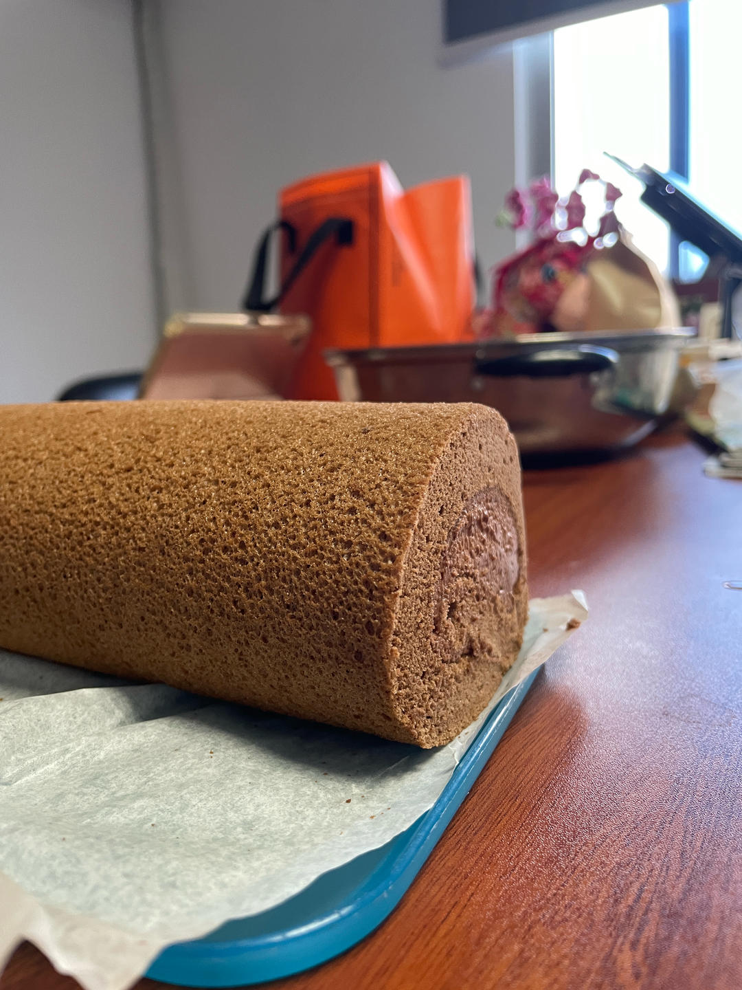 可可蛋糕卷🍰巧克力香缇奶油夹心