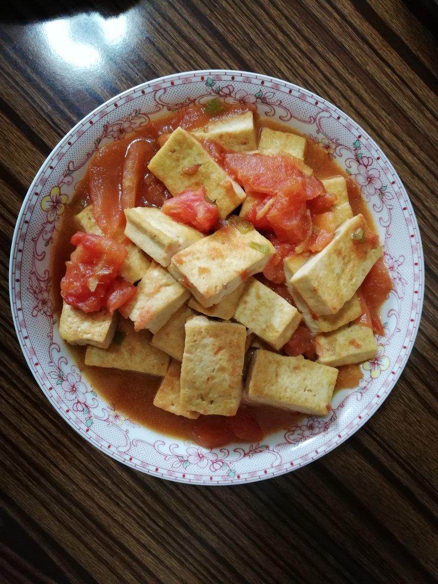 番茄烧老豆腐( Stewed Bean Curd with Tomato)