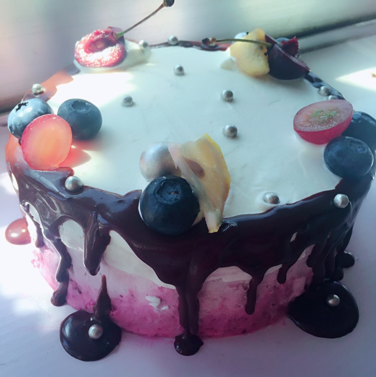 渐变蓝莓冻芝士蛋糕（免烤）