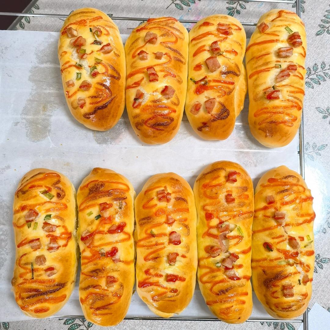 香葱火腿肉松面包