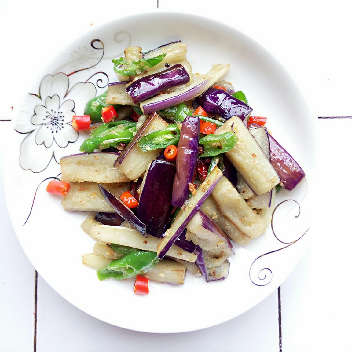 幸福njwg做的青椒炒茄子