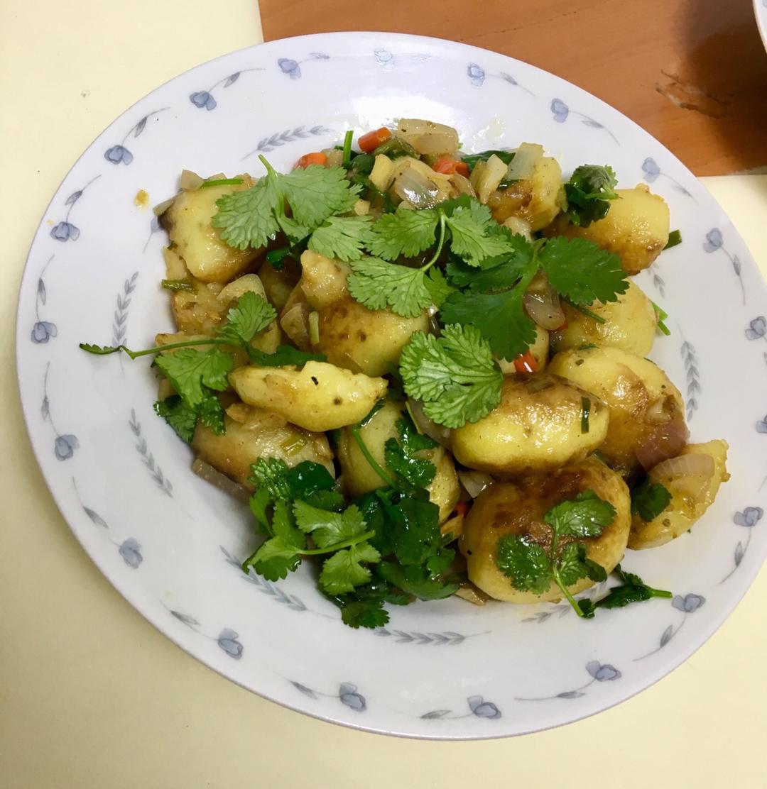 孜然香辣煎小土豆