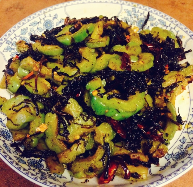 霉干菜炒苦瓜