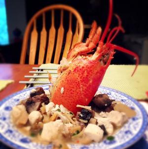 龙虾三吃新创意之一：虾籽海鲜豆腐的做法 步骤6