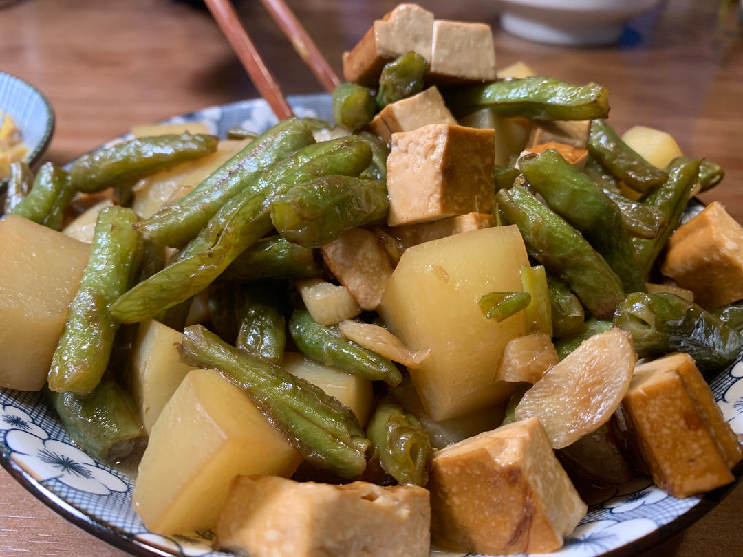 豆角炖土豆极简版💜