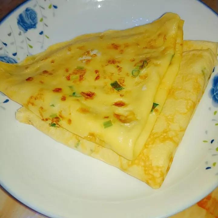 『奶香葱花鸡蛋饼』·快手早餐