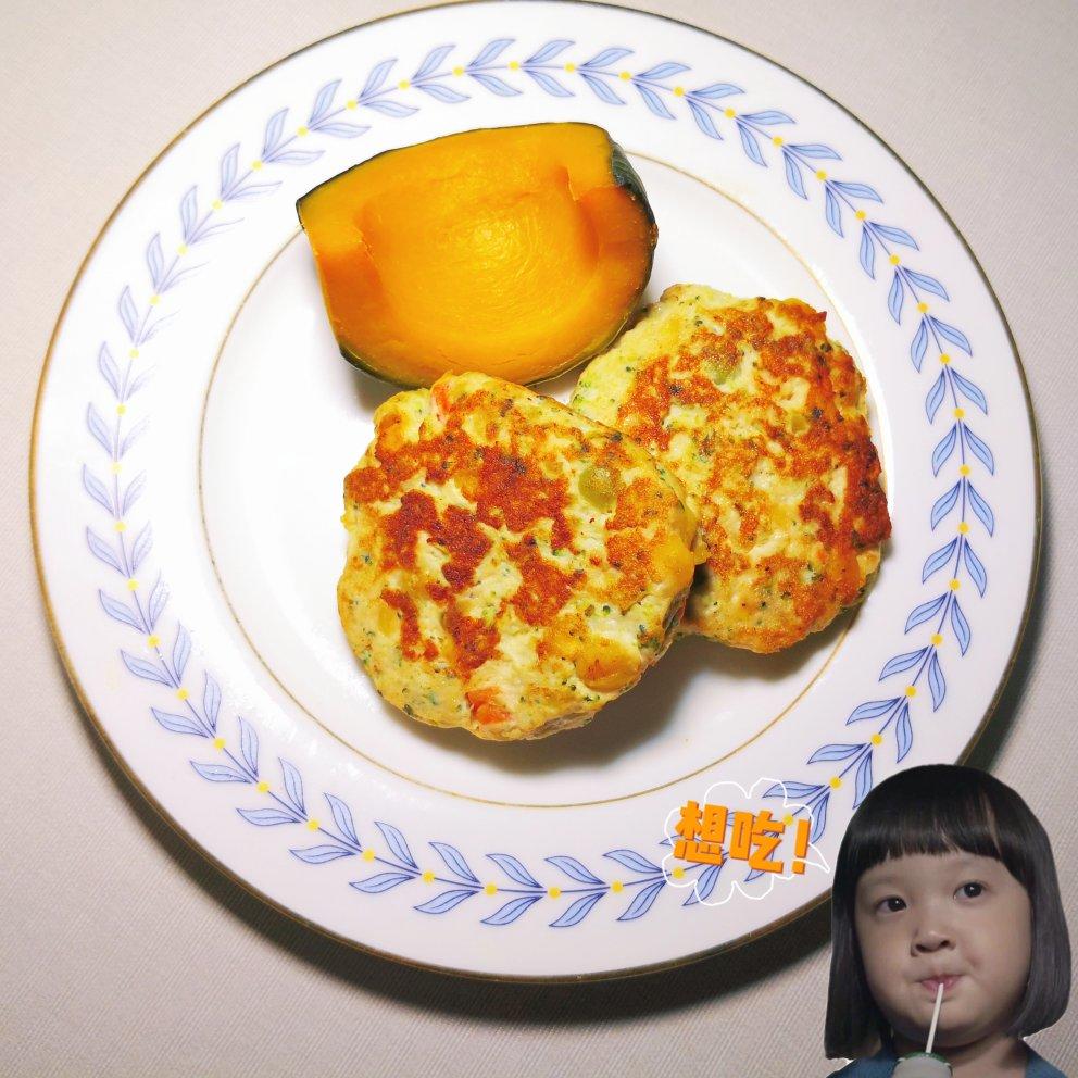 鸡肉蔬菜饼~减脂餐