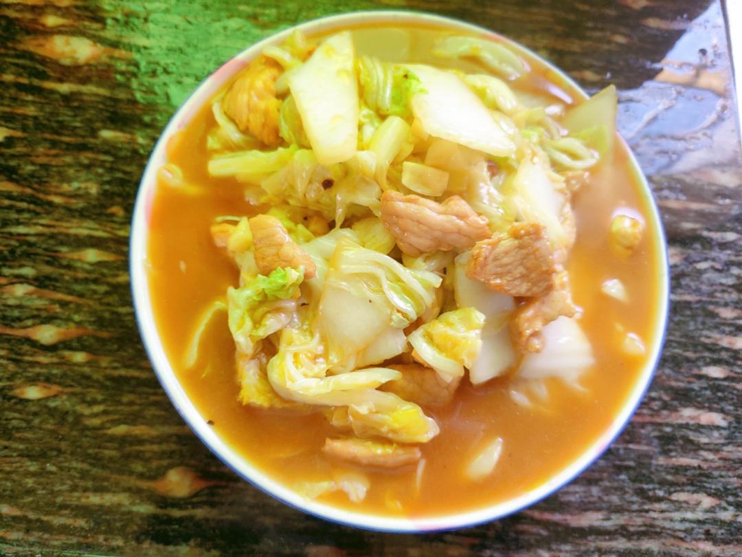 白菜炒肉