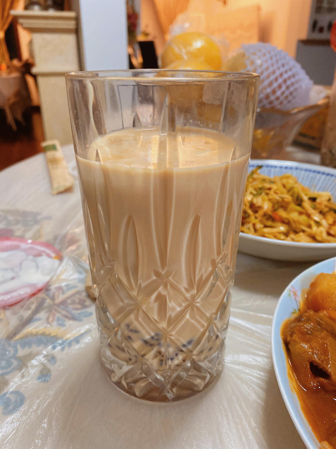 自制珍珠红豆奶茶☕️