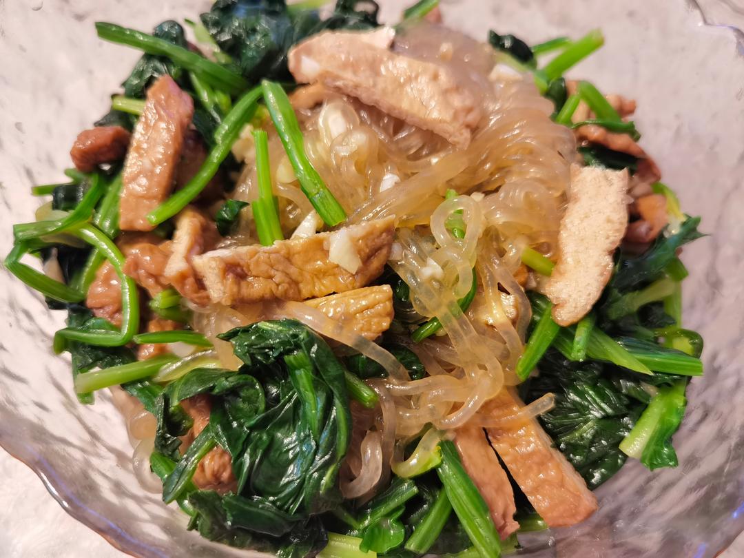 菠菜粉丝拌豆干