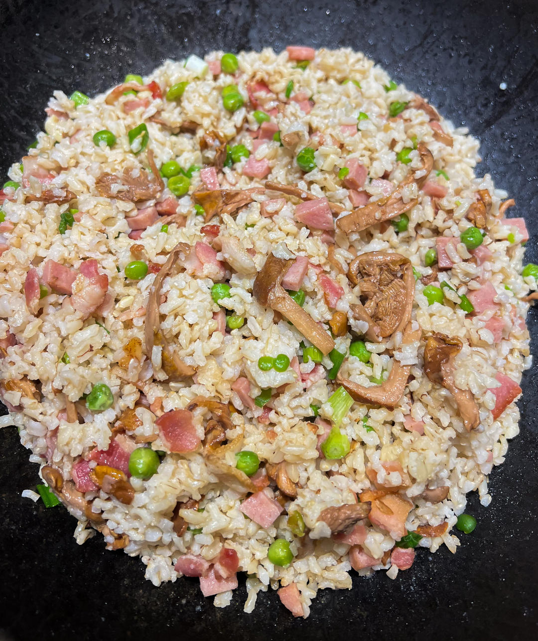 鸡油菌培根炒饭