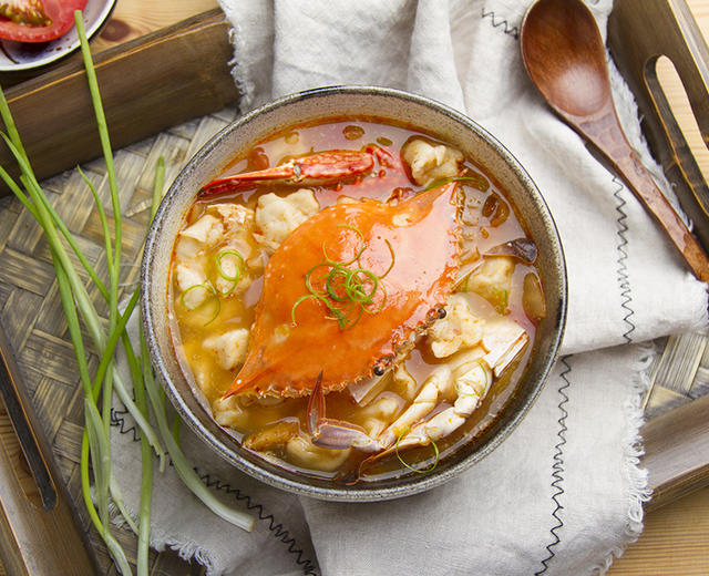 蟹味疙瘩汤的做法