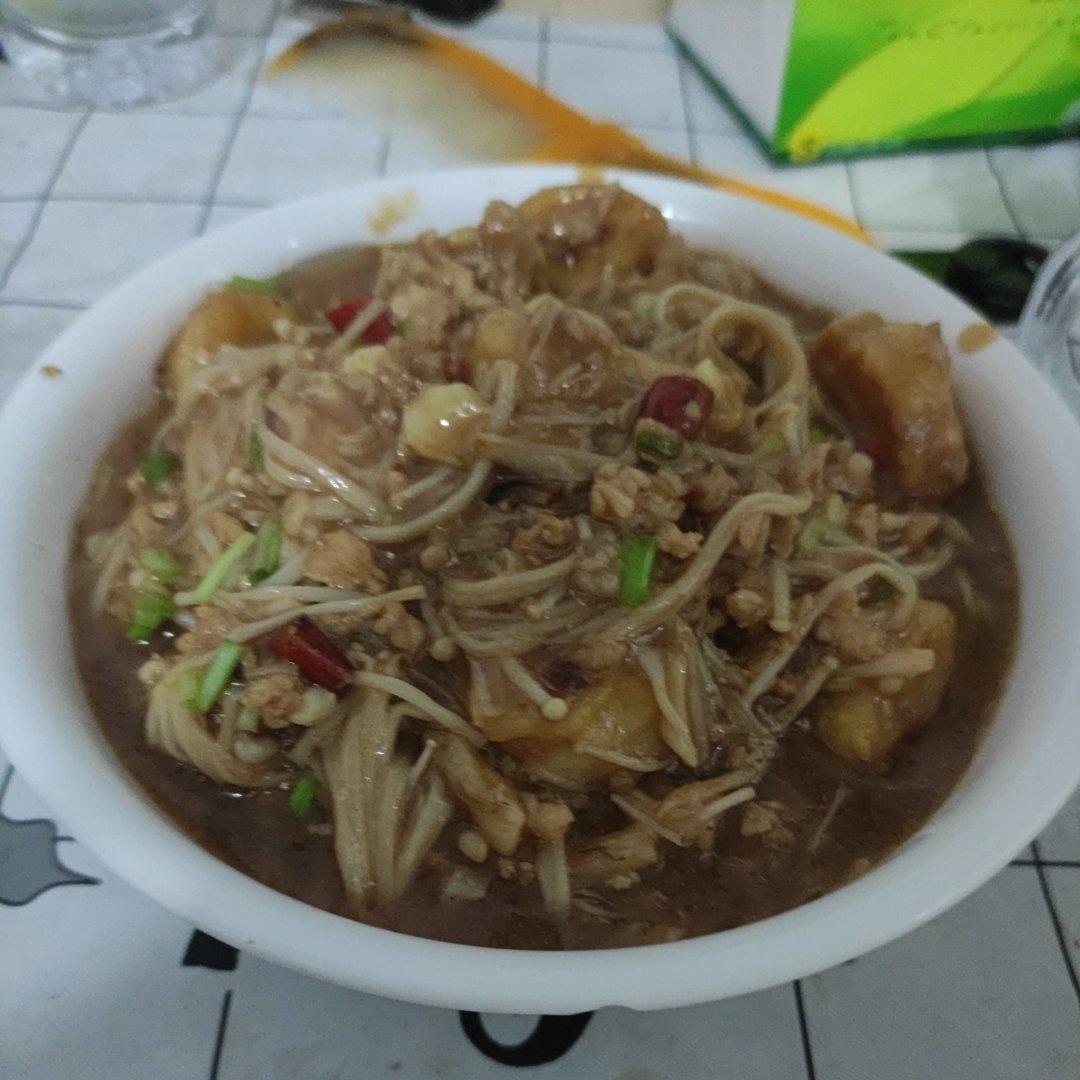 超下饭❗日本豆腐炒金针菇+牛肉末