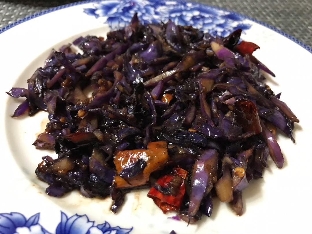 炒紫甘蓝