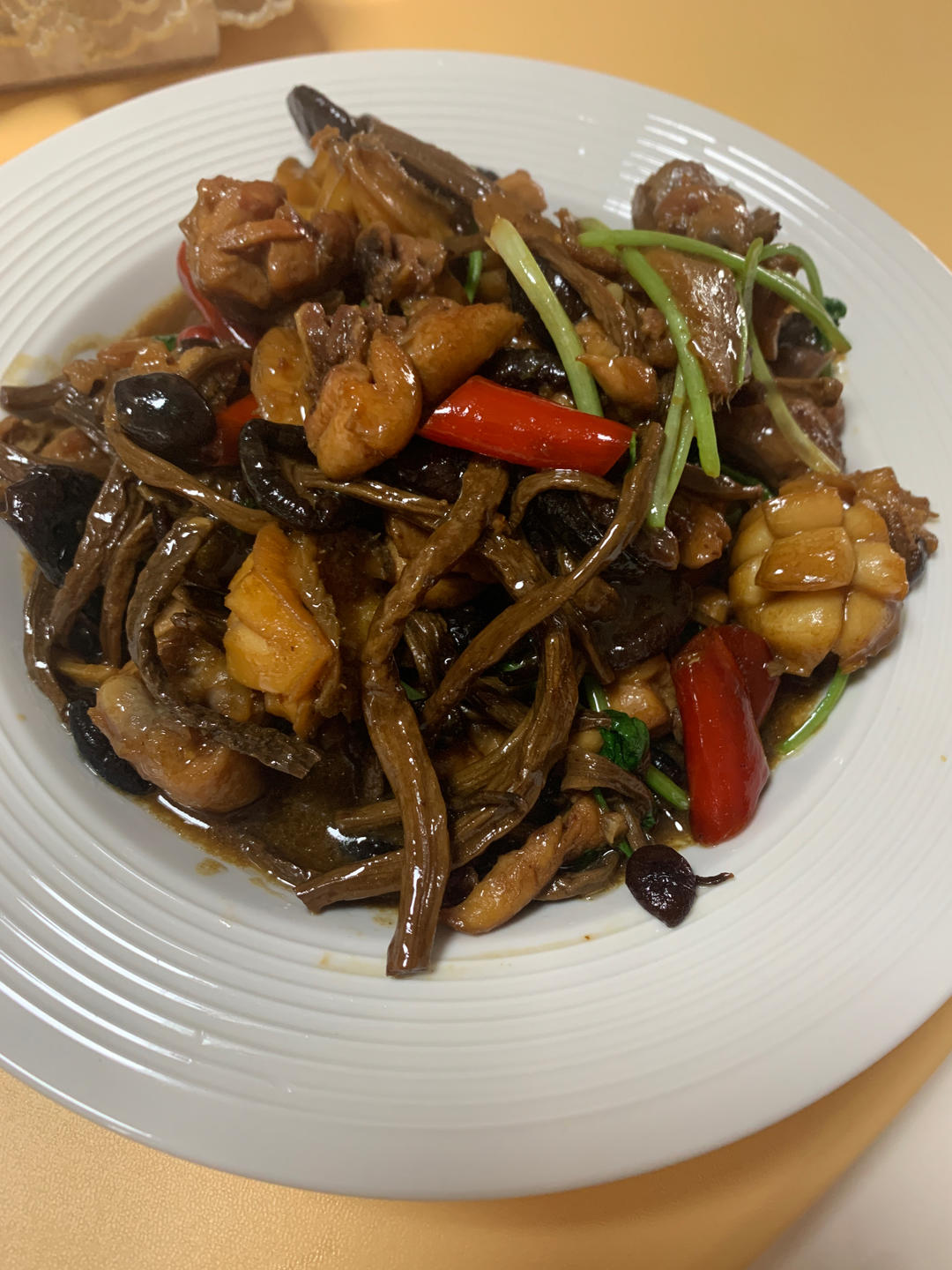 小鲍鱼烧鸡腿茶树茹