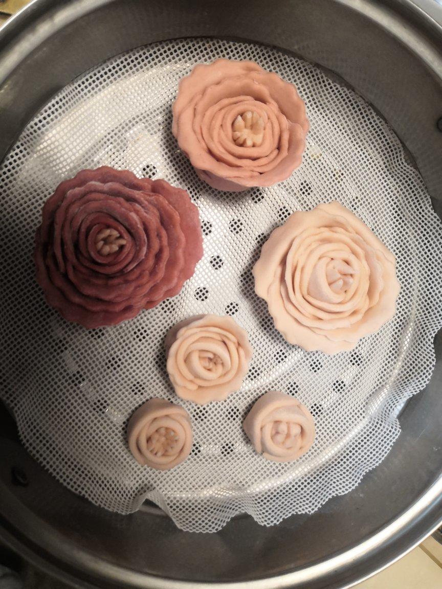 简单花样馒头（七）玫瑰花与叶子