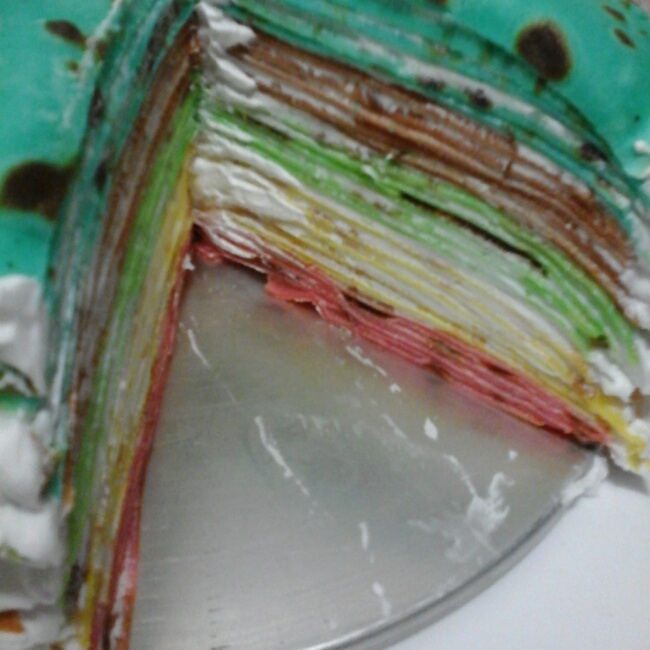 彩虹千层蛋糕 彩虹可丽饼(Mille Crepe Cake)