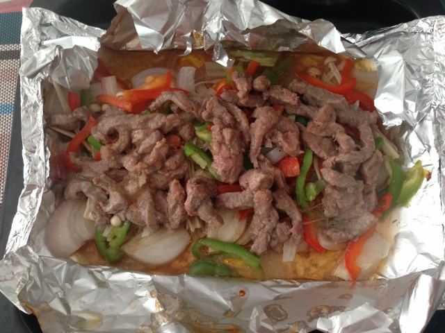 海蓝星-2做的锡纸牛肉