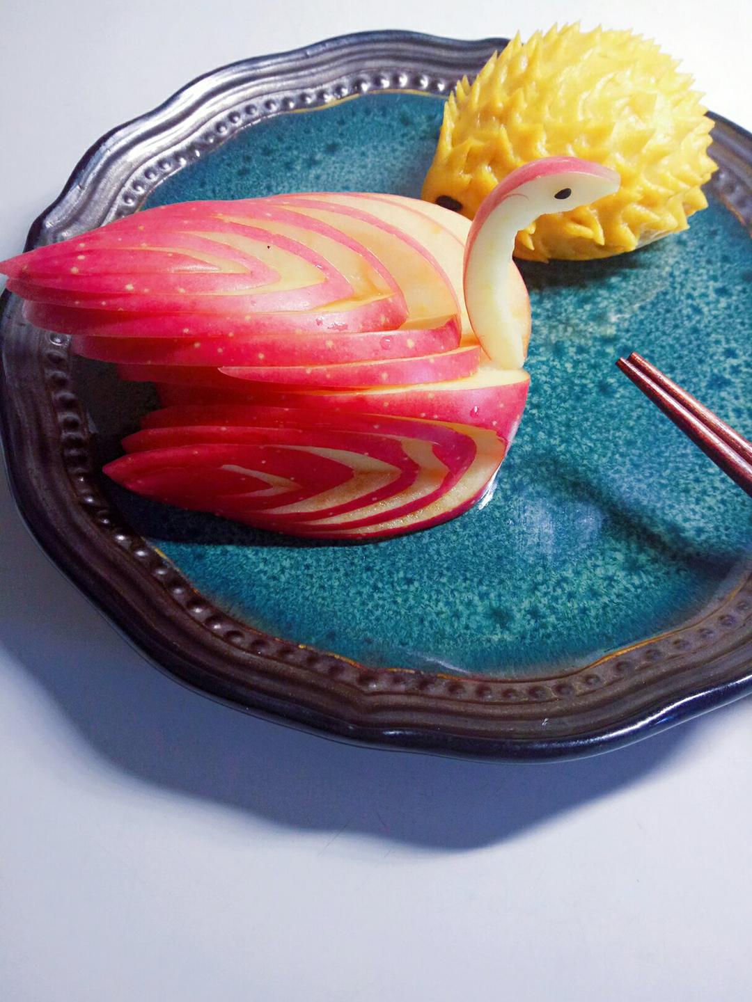 爱上吃饭的宝贝做的【苹果天鹅/水果拼盘高端技能】难度指数