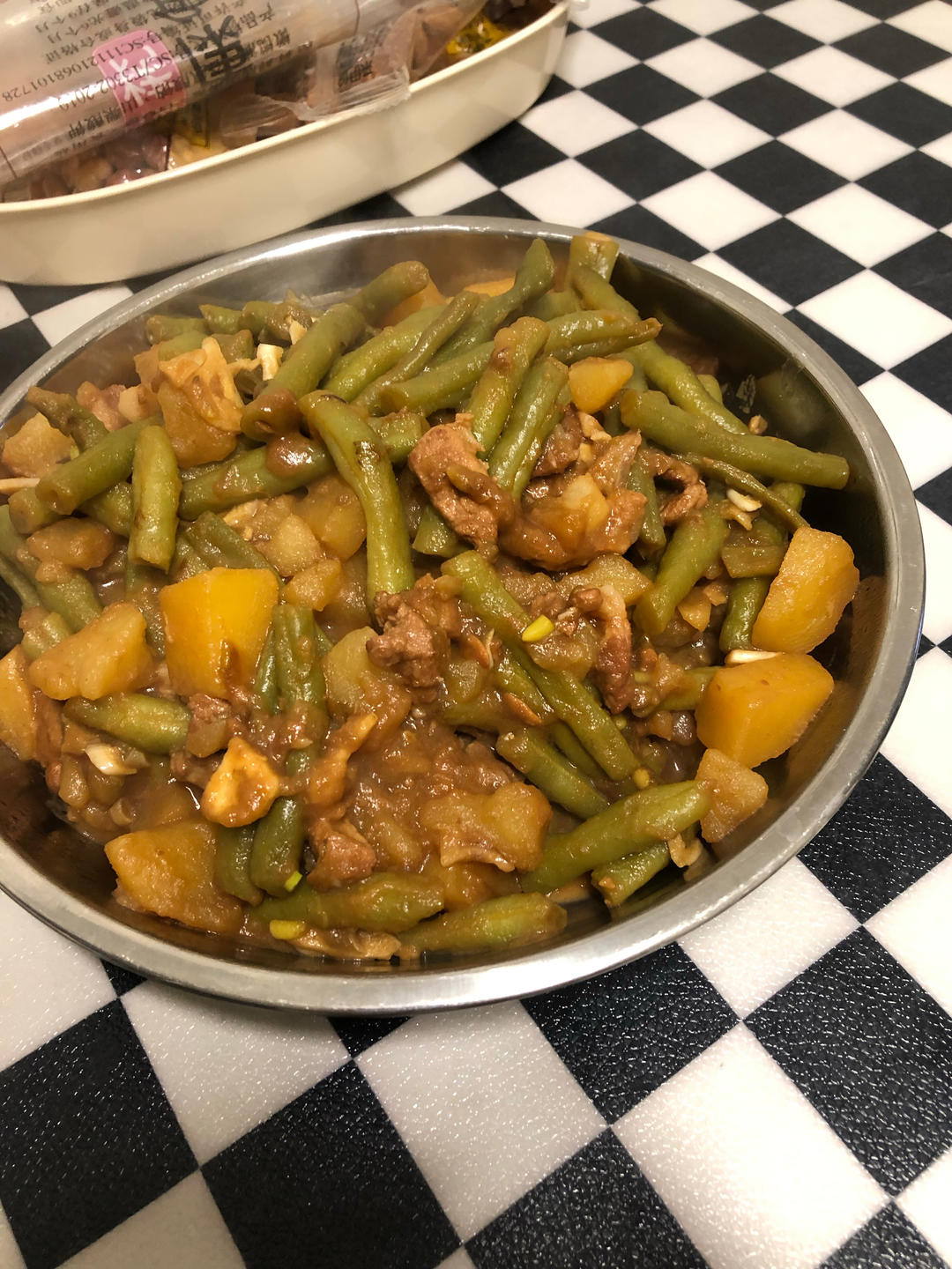土豆炖豆角