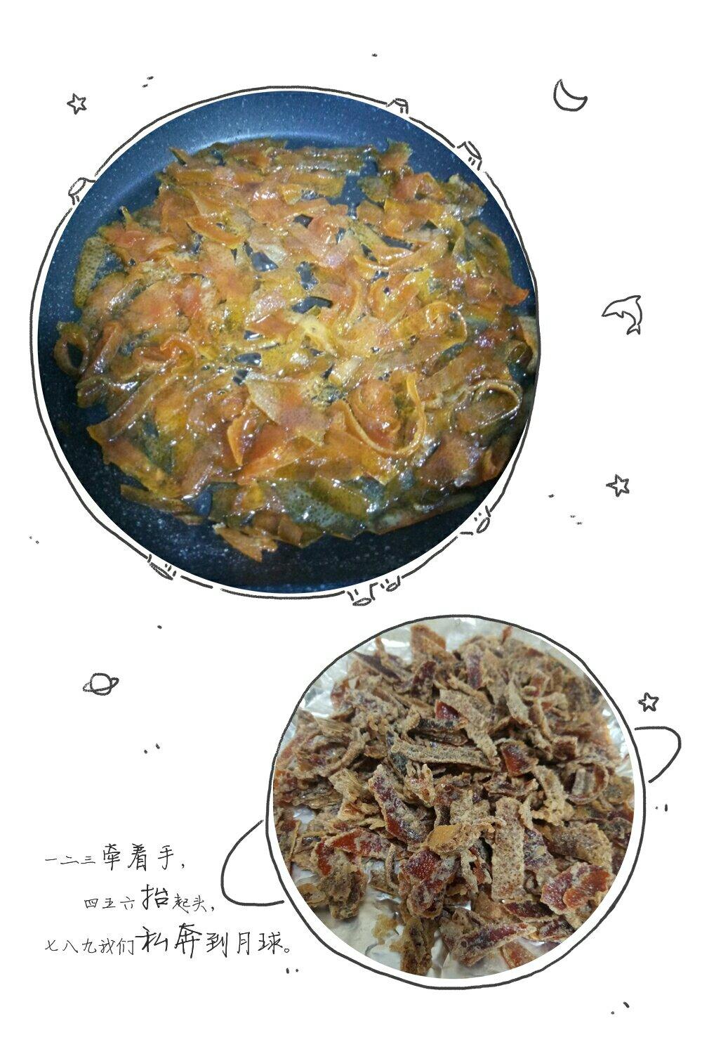 糖渍西柚皮－－橙皮，柚子，桔子一类都可以噢