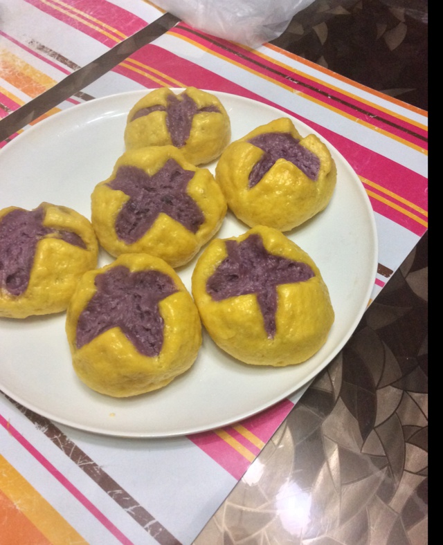 紫薯开花馒头