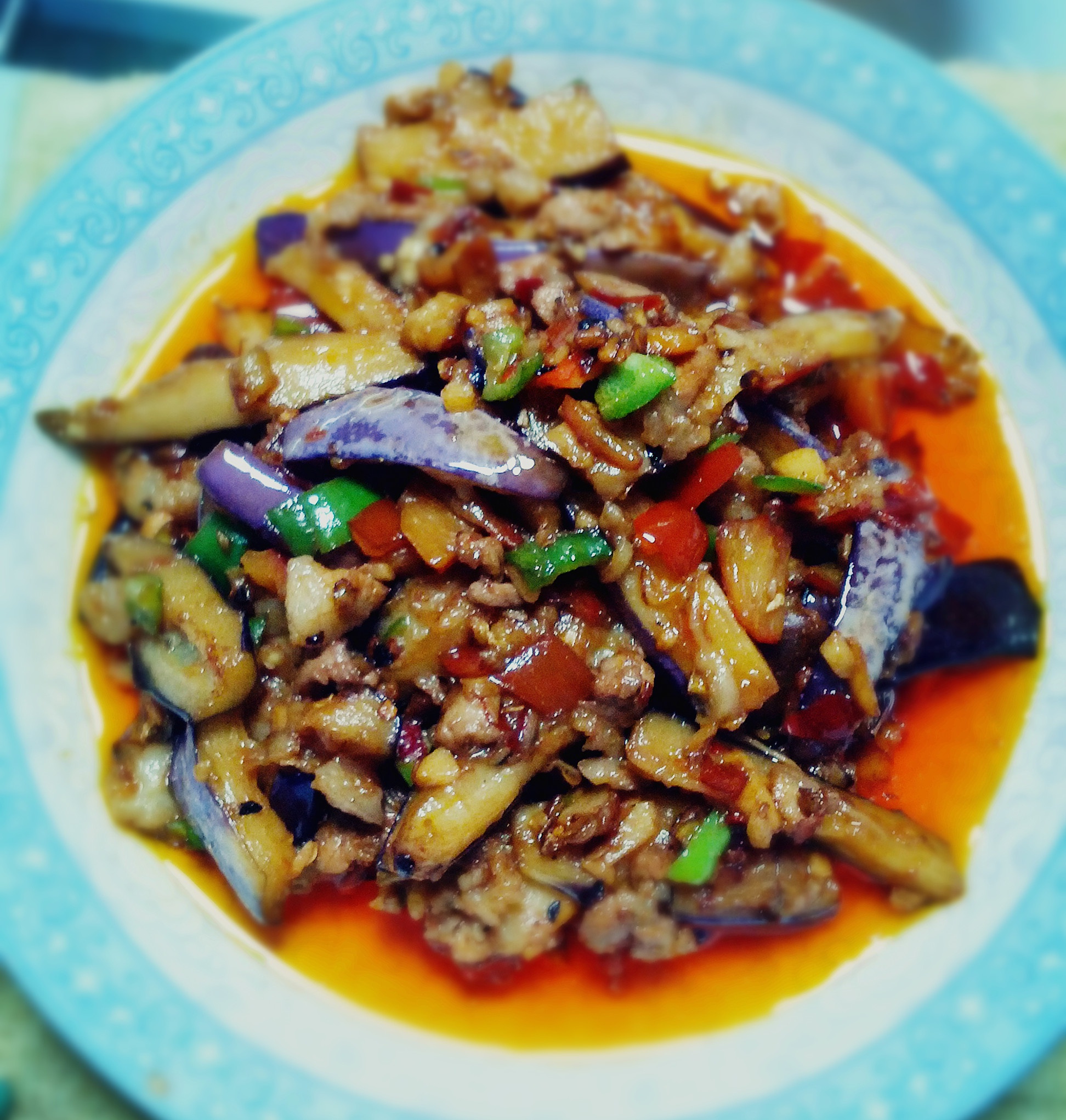 酱香肉末烧茄子