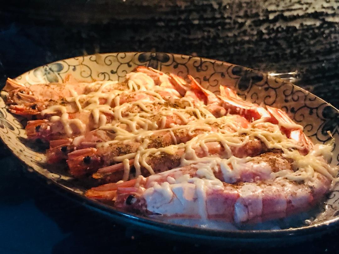 芝士蒜蓉烤阿根廷红虾