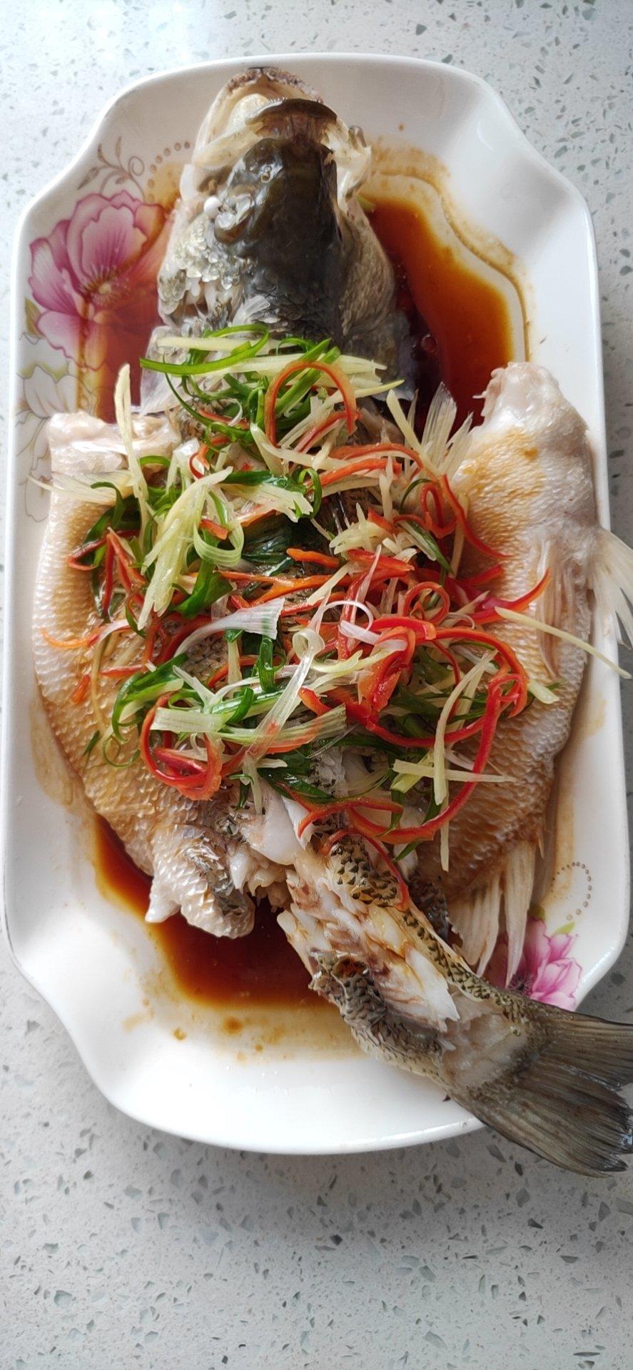 紫恋baby呀做的清蒸鲈鱼