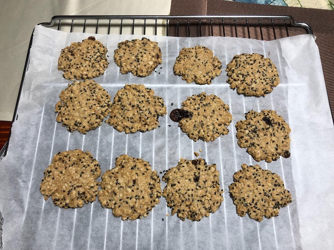 黑芝麻燕麦高纤饼干（无添加，另含植物油减脂配方）