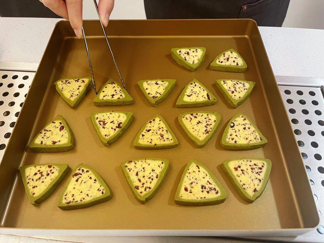 小嶋老师||又香又酥的抹茶蔓越莓冰曲奇🍪