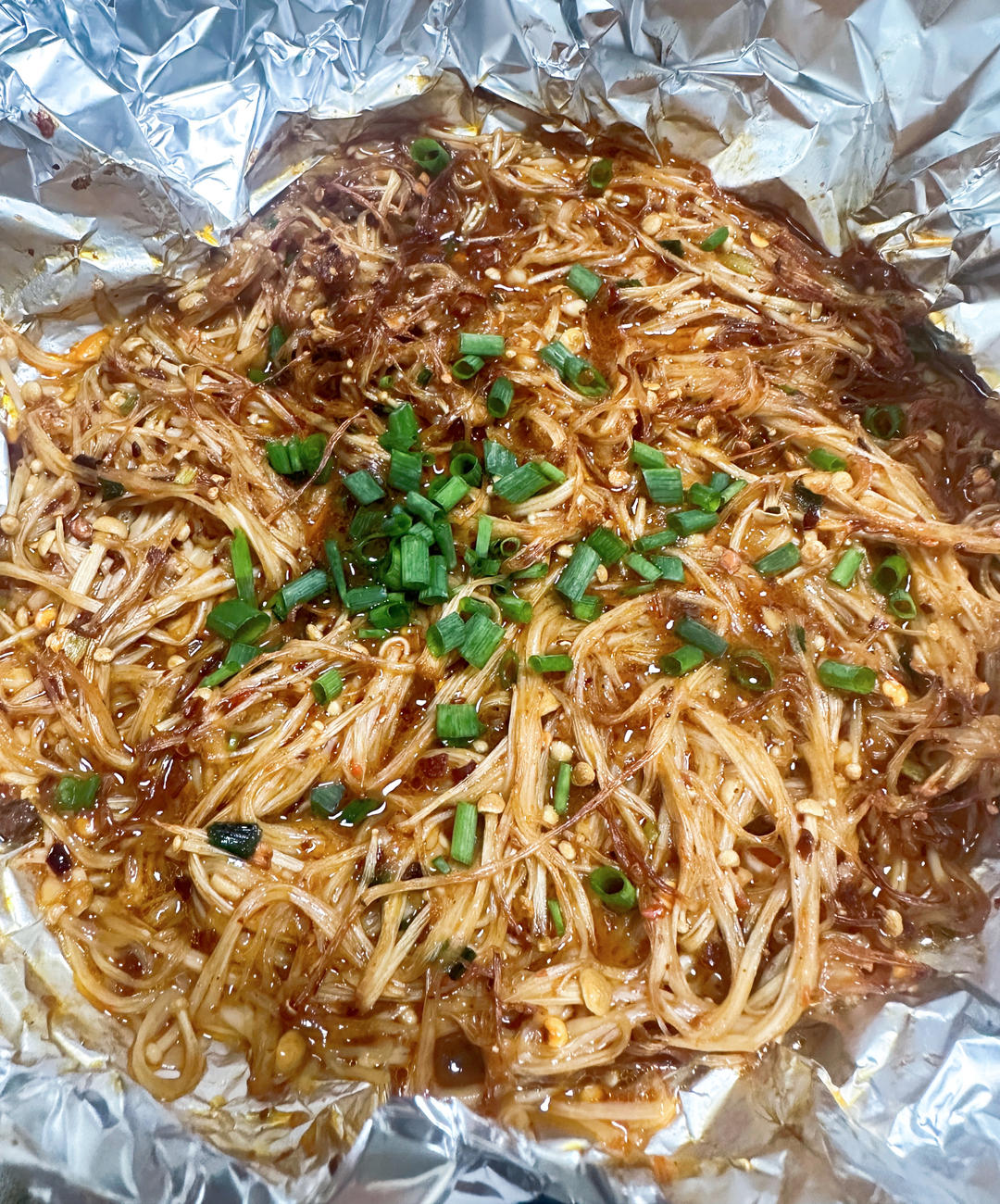 空气炸锅烤金针菇